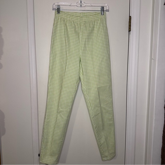 Denim&Co Pants - Denim & Co. Green Gingham Pull-On Pants Women's‎ Small